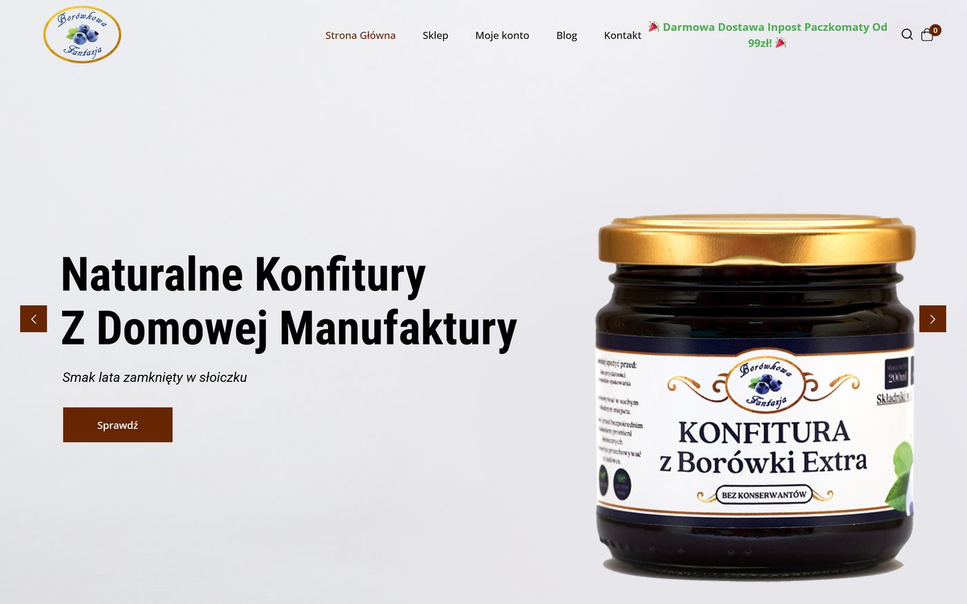 Borówkowa Fantazja — website preview