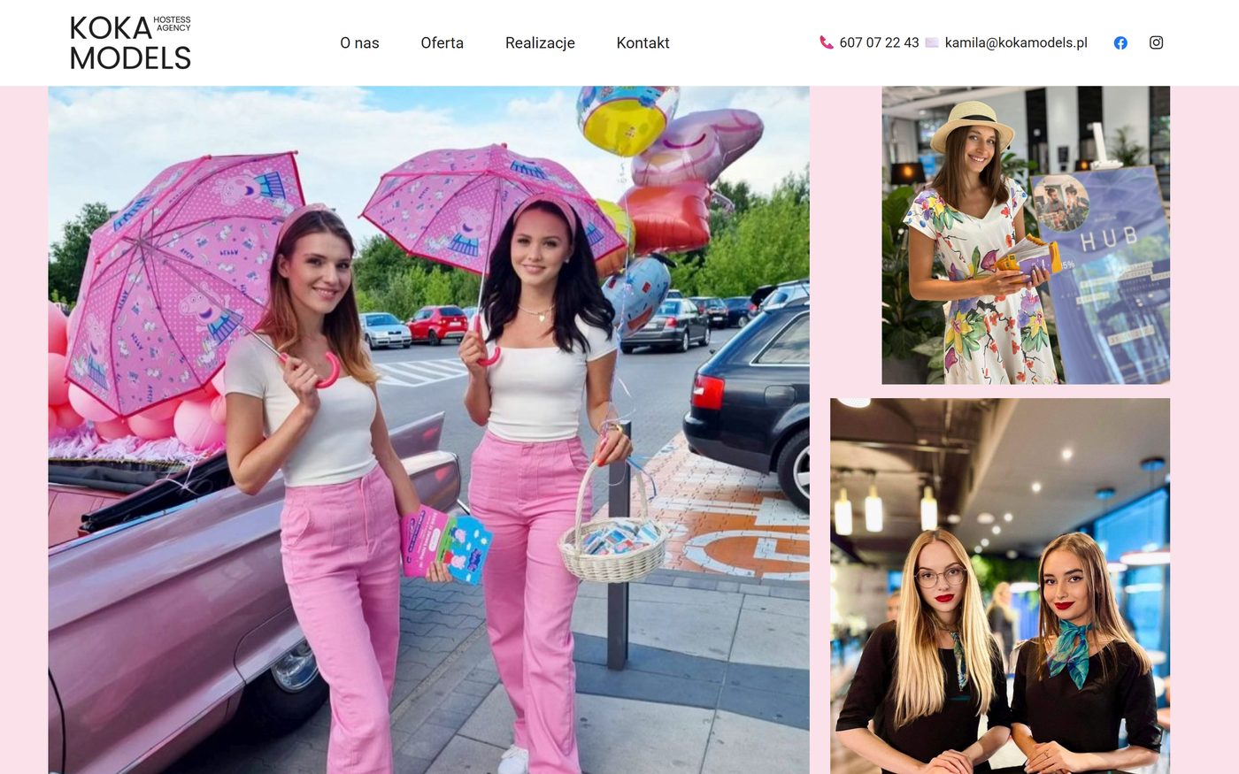 Koka Models — website preview