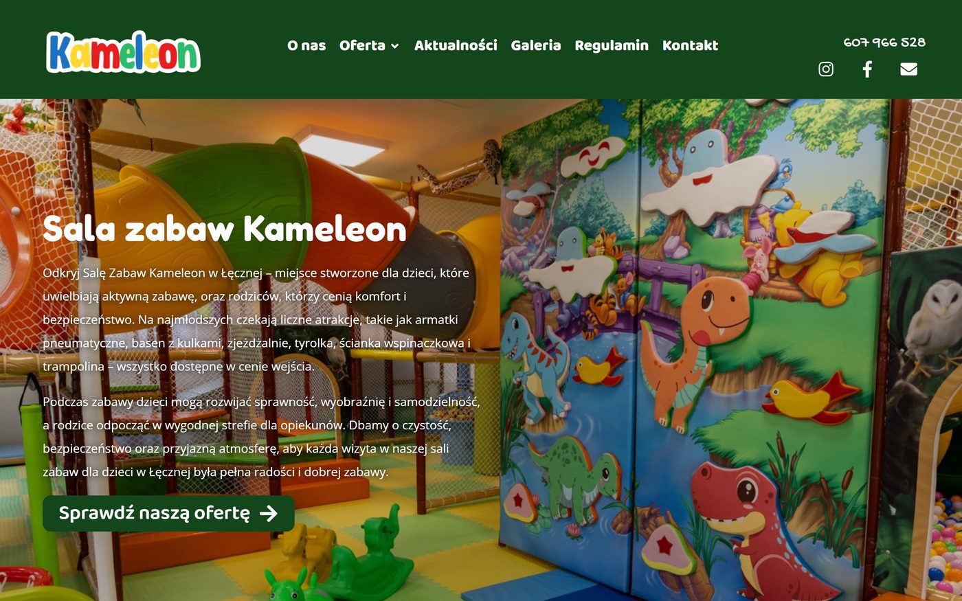 Sala Zabaw Kameleon — website preview