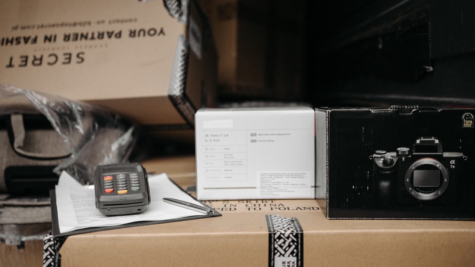 Packing an order for shipping