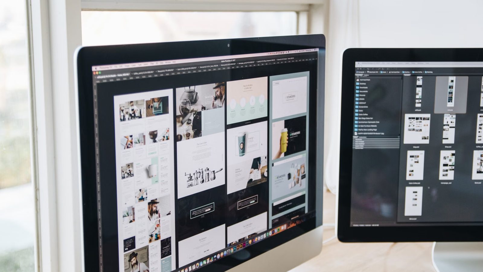 Hands on a keyboard while editing a website
