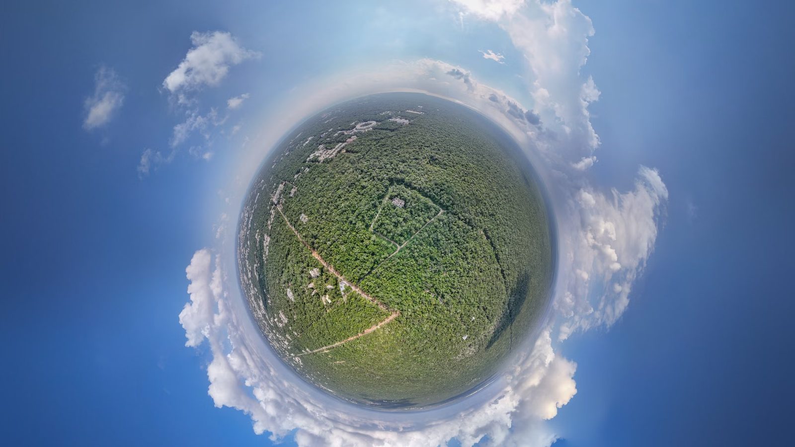 Spherical panorama wrapped into a ball